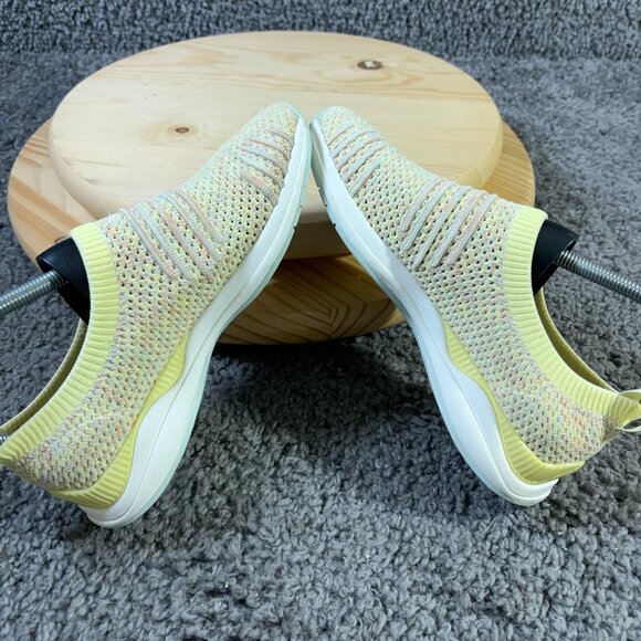 Kuru Stride Athletic Shoe Women 5.5 Fabric Yellow Slip On Walking Sneaker - Picture 5 of 8